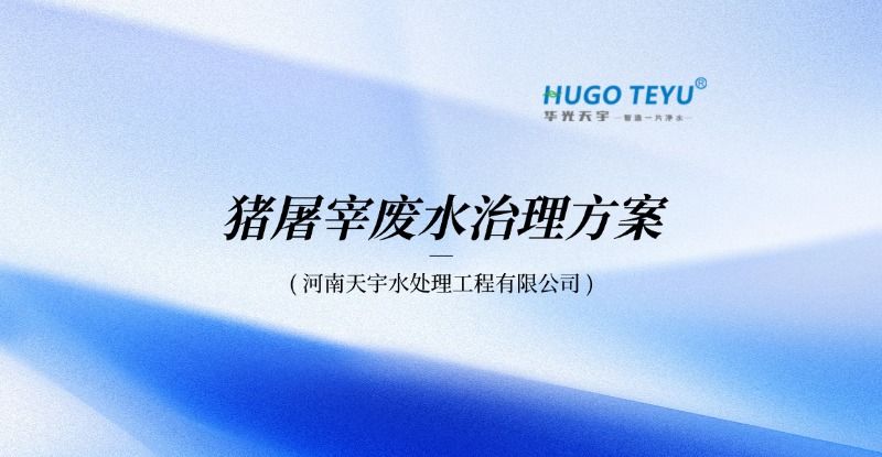 ?河南天宇水處理工程有限公司：豬屠宰廢水治理專項(xiàng)解決方案